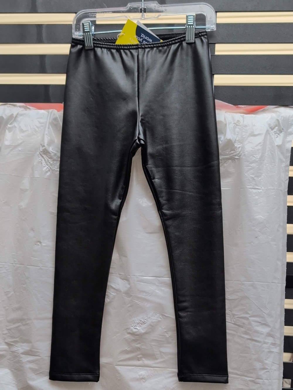 Boboli Girls Black Faux Leather Leggings